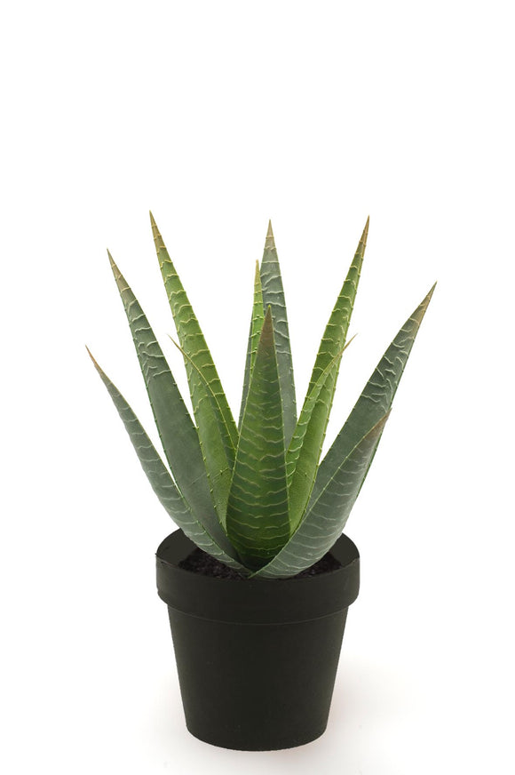 Aloe vera künstlich - 1 Topf - Grün