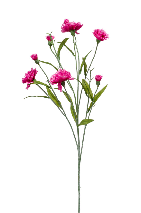 Oeillets spray artificiels - 1 tige - Rose