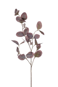 Eucalipto Populus con frutos artificiales - 1 rama - Violeta-Gris