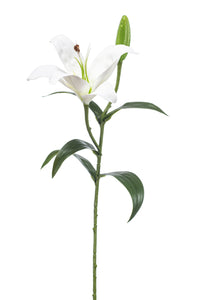 Artificial lily - 1 stem - White