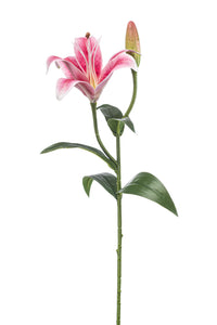 Lys artificiel - 1 tige - Rose