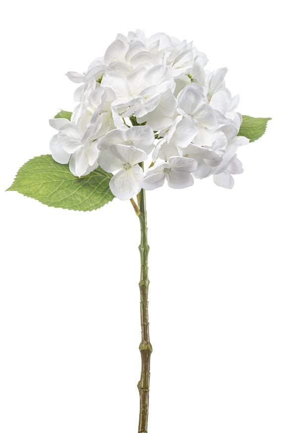 Hortensie künstlich - 1 Kopf - Weiss