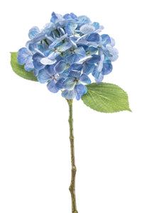 Hortensia artificial - 1 cabeza - Azul