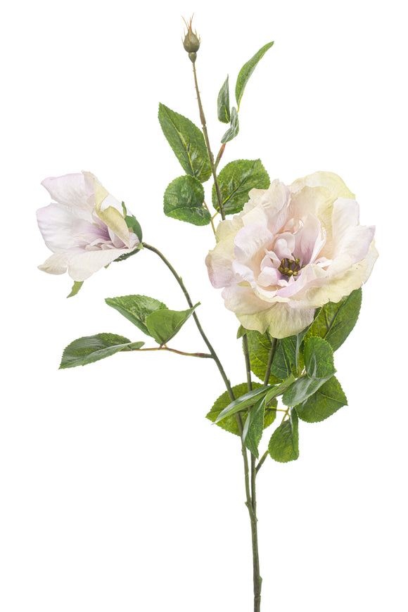 Rosas silvestres artificiales - 1 tallo - violeta claro