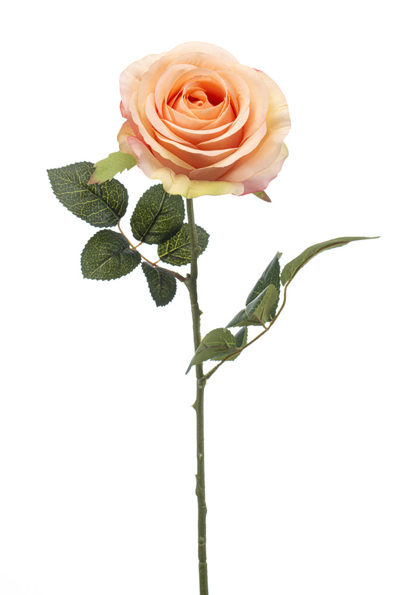 Rosa artificial - 1 tallo - melocotón