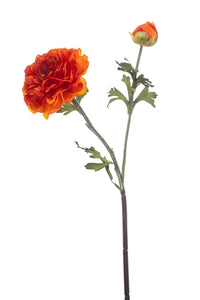 Ranúnculo Artificial - 1 Tallo - Naranja