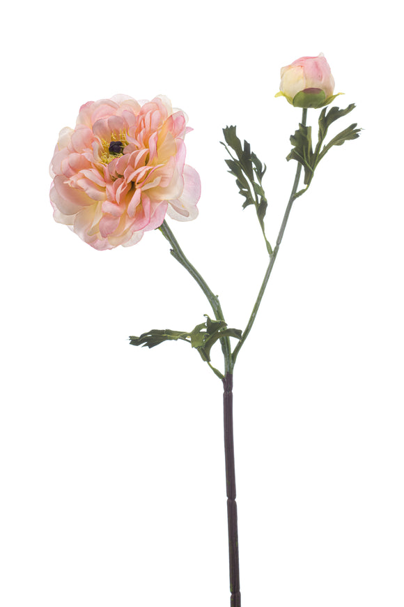 Ranúnculo artificial - 1 tallo - Rosa claro