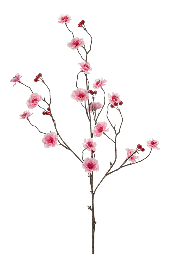 Flor de cerezo artificial pequeña - 1 rama - rosa
