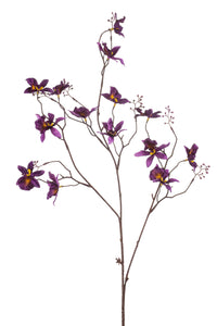 Orquídea artificial - 1 rama - Violeta