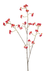 Arbusto fusiforme artificial - 1 rama - rojo fucsia