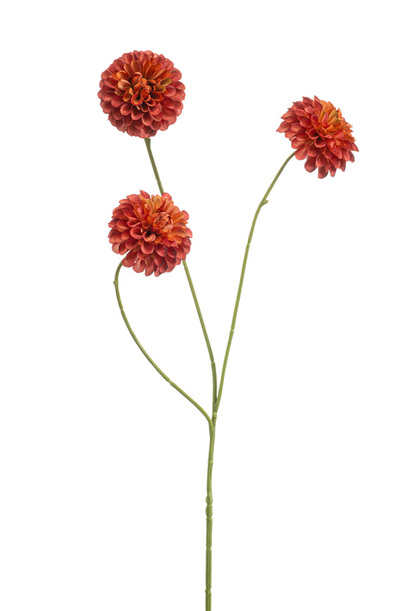 Dahlie mini künstlich - 1 Stiel - Terracotta