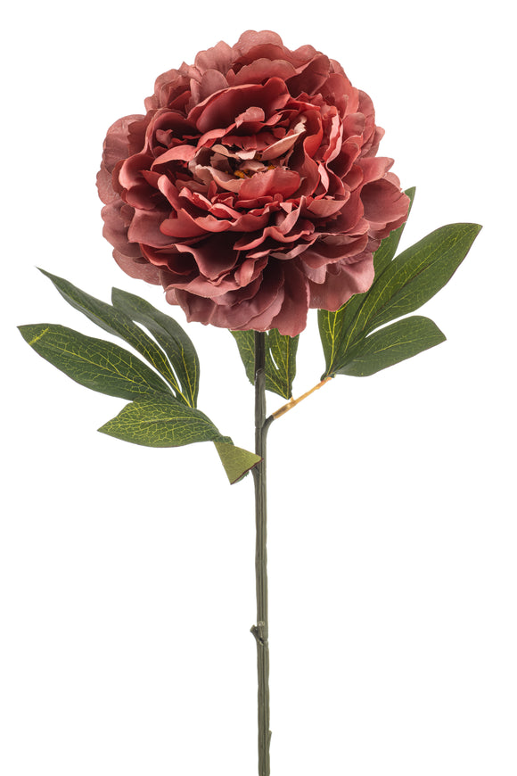 Peonía artificial - 1 tallo - rosa vintage