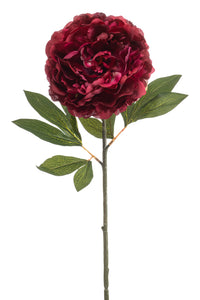 Peonía artificial - 1 tallo - rojo fucsia