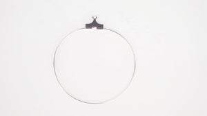 Creolen Ohrringe 40mm - 2 Stück (1 paar) - Messing versilbert - Si-nature