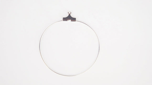 Creolen Ohrringe 40mm - 2 Stück (1 paar) - Messing versilbert - Si-nature